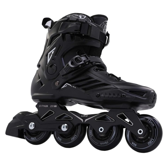 LIKU Black Professional Inline Skates Unisex - Picture 1 of 11